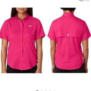 Columbia Women's Vibrant Pink Button Down Shirt